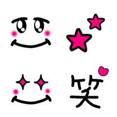 [LINE絵文字] かわいいシンプルな絵文字 B＆Pの画像