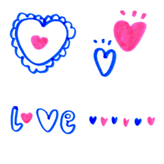 [LINE絵文字] Kid Drawn Heart V.7の画像