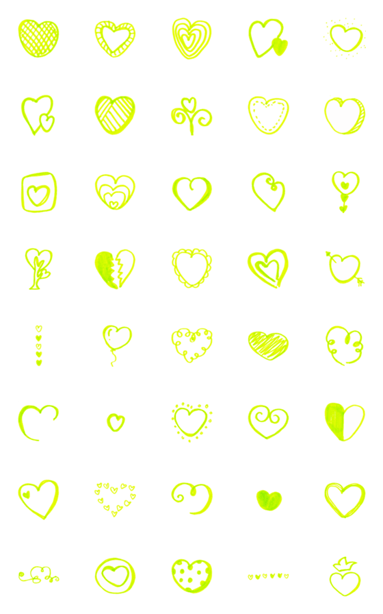 [LINE絵文字]Kid Drawn Heart V.8の画像一覧