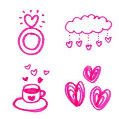 [LINE絵文字] Kid Drawn Heart V.11の画像