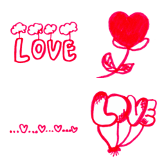 [LINE絵文字] Kid Drawn Heart V.14の画像