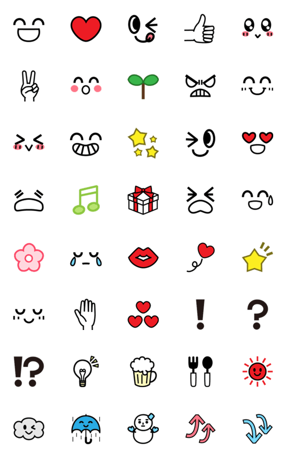 [LINE絵文字]シンプルではっきりめの画像一覧