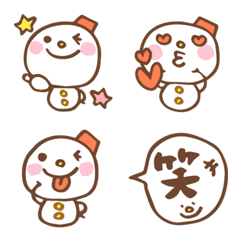 [LINE絵文字] 冬にあったか♡雪だるま 絵文字の画像