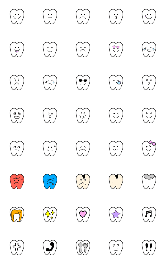 [LINE絵文字]絵文字で歯ちゃん！の画像一覧