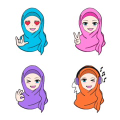 [LINE絵文字] Rosie Muslim Hijab Girlの画像