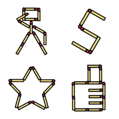 [LINE絵文字] マッチ棒でOK THANKS SEE YOUの画像