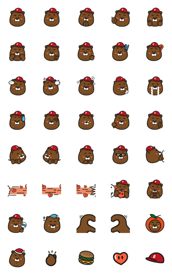 [LINE絵文字]BUBU BEAR EMOJIの画像一覧