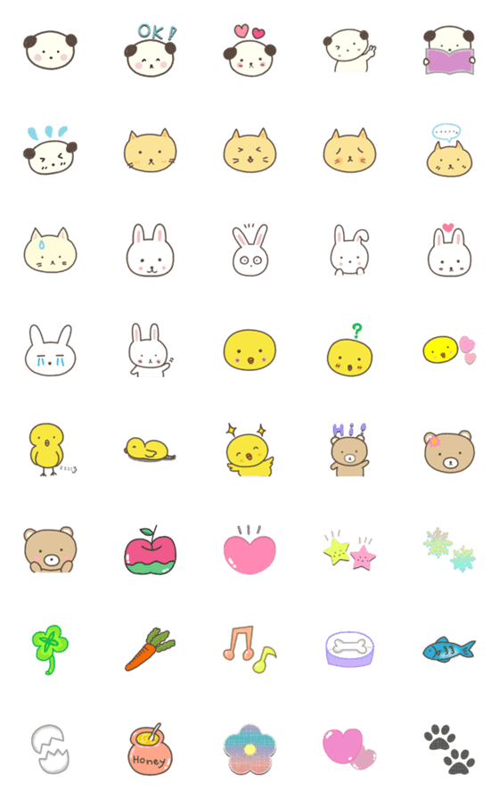 [LINE絵文字]Cute mini Animalsの画像一覧