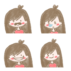 [LINE絵文字] 小さなピンクの女の子の画像