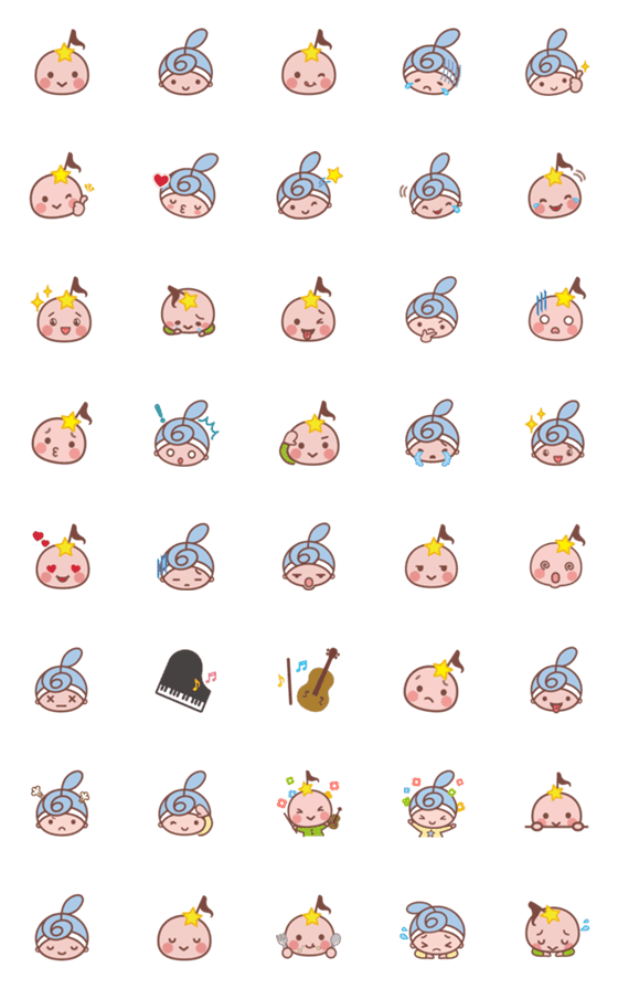 [LINE絵文字]おとはちゃん＆きらら☆ちゃんの画像一覧