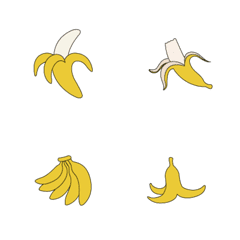 [LINE絵文字] POP Funny Bananaの画像