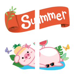 [LINE絵文字] Emoji : Lovely pig 4の画像