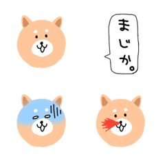 [LINE絵文字] 丸い顔の柴犬の画像