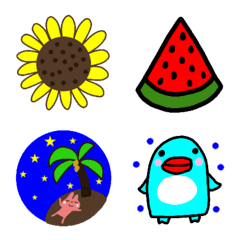 【夏】使える絵文字の絵文字メイン画像