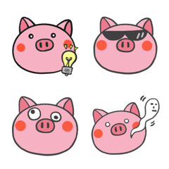 [LINE絵文字] It is piglet Emoji.の画像