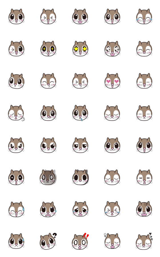 [LINE絵文字]モモンガ☆絵文字の画像一覧