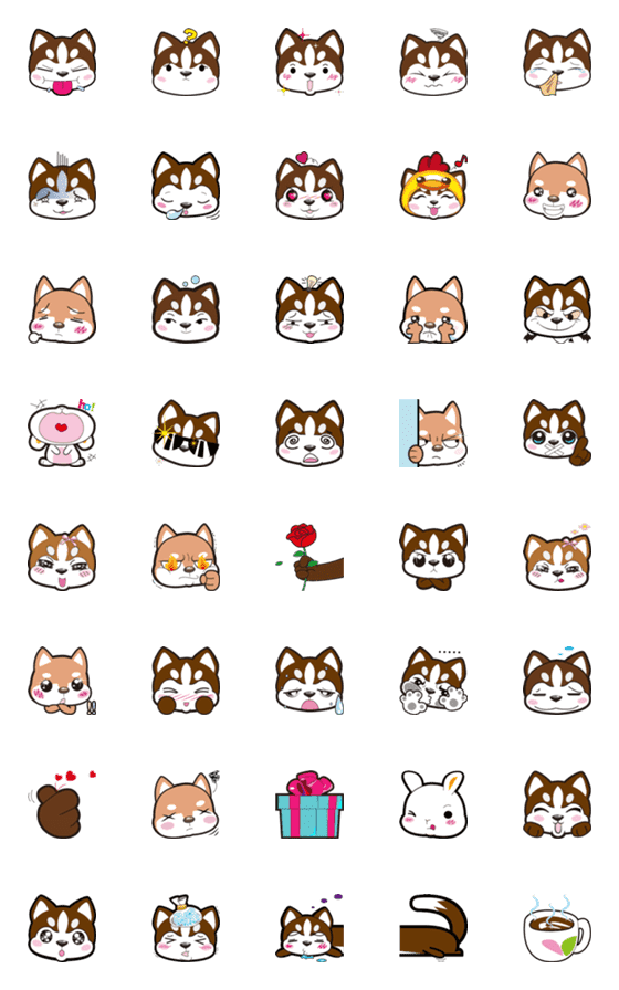 [LINE絵文字]rich dogs -Expression stickerの画像一覧