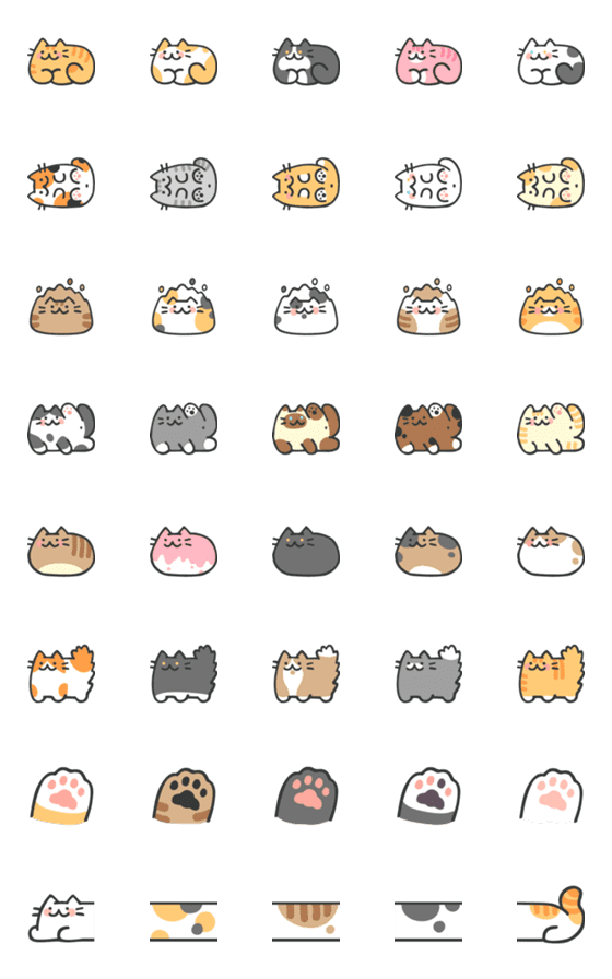 [LINE絵文字]Colors of Catsの画像一覧