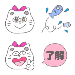 [LINE絵文字] おしゃまなにゃんさん絵文字の画像