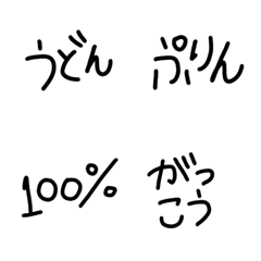 [LINE絵文字] 絵文字 シンプル 黒文字3の画像