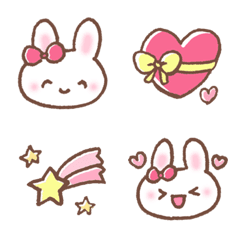 [LINE絵文字] Lovely Bunny's Emojiの画像