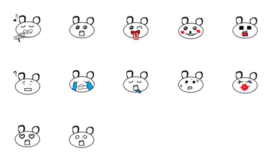 [LINE絵文字]Simple Bunnyの画像一覧