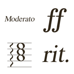 [LINE絵文字] 音楽用語・演奏記号セットの画像