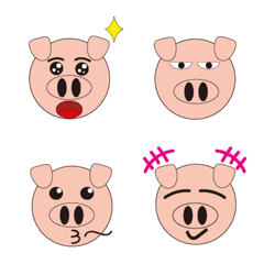 [LINE絵文字] かわいい豚の画像