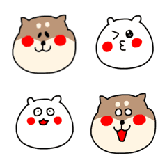 [LINE絵文字] 柴犬とハムスターの画像