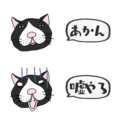 [LINE絵文字] ハチワレネコのおちびさん。の画像