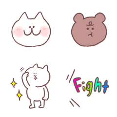 [LINE絵文字] みーさんとくまた絵文字の画像