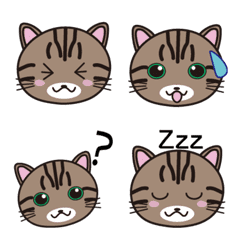 [LINE絵文字] キジトラ猫☆絵文字の画像