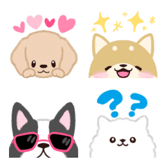 [LINE絵文字] チビかわ♡犬たち絵文字の画像