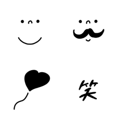 [LINE絵文字] ものくろ いろいろ おかお と かず。の画像