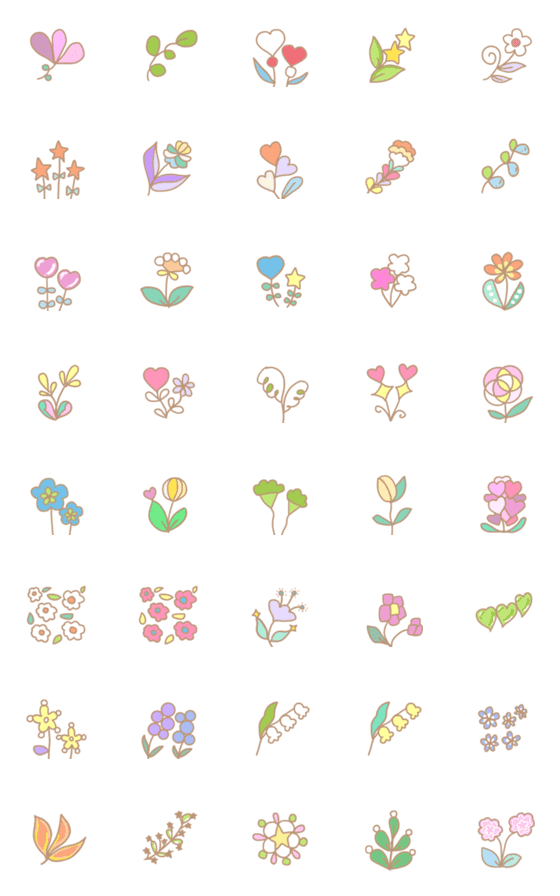 [LINE絵文字]Botanical 絵文字の画像一覧