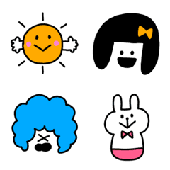 [LINE絵文字] シンプルでかわいいガーリー絵文字の画像