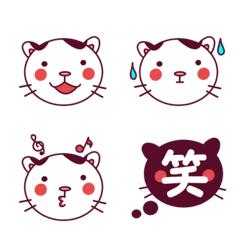 [LINE絵文字] シンプル猫のりんごちゃんの画像