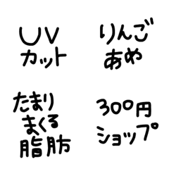 [LINE絵文字] 絵文字 シンプル 黒文字13の画像