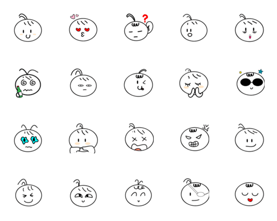 [LINE絵文字]はにかむはげのベベベの画像一覧
