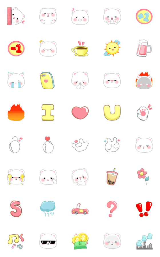 [LINE絵文字]Micool Emojiの画像一覧