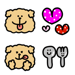 [LINE絵文字] トイプーのセットで使いやすい絵文字の画像
