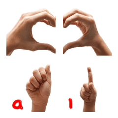 [LINE絵文字] Hand sing alphabet Emojiの画像