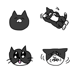 [LINE絵文字] ハチワレ猫 ケットシーの画像