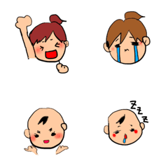 [LINE絵文字] baby ＆ mamの画像