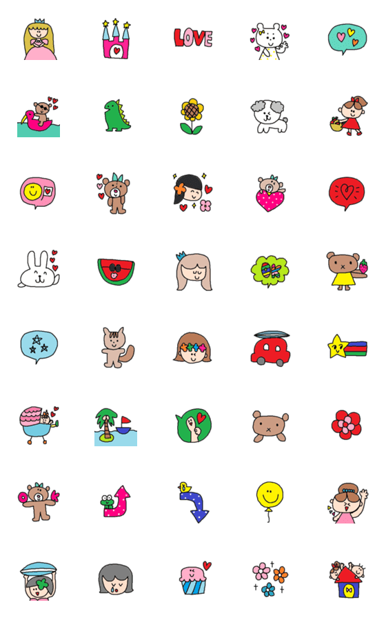 [LINE絵文字]Lilo emoji37の画像一覧