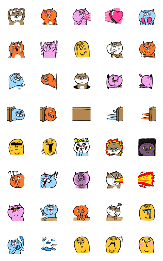 [LINE絵文字]ehcat emoji 3の画像一覧
