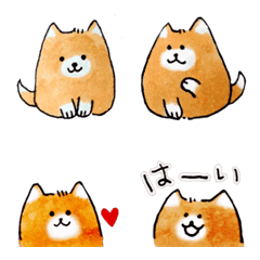 [LINE絵文字] かわいい柴犬の絵文字の画像