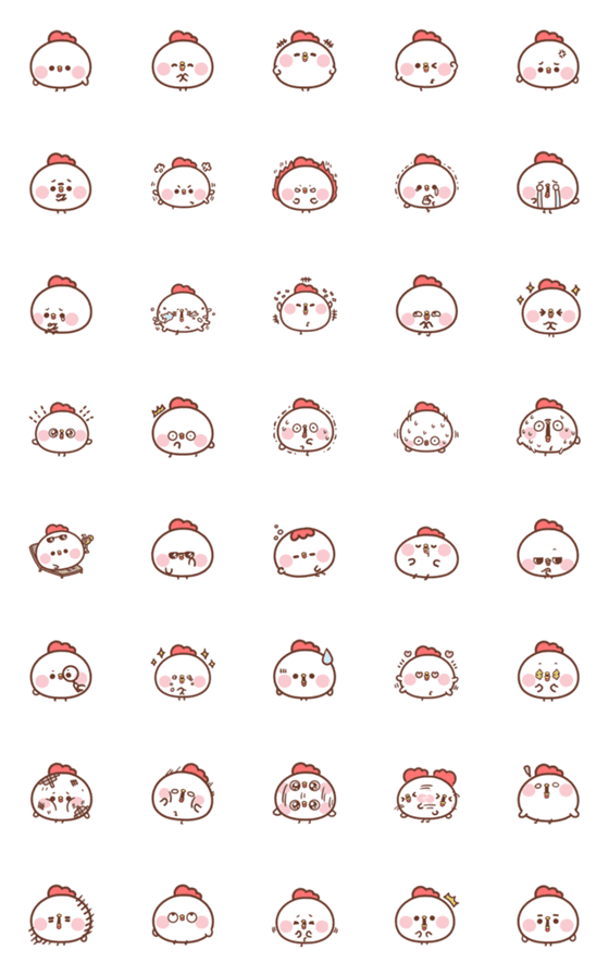 [LINE絵文字]Chicken's emojiの画像一覧