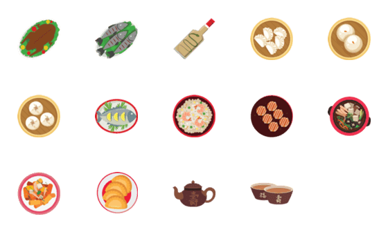 [LINE絵文字]Dinning in Chinese Restaurantの画像一覧