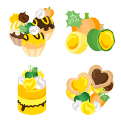 [LINE絵文字] Pumpkin Sweets Emojiの画像
